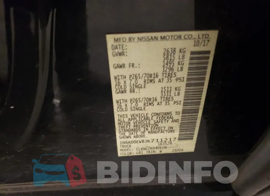 1N6AD0EV8JN711217 Photo# 12
