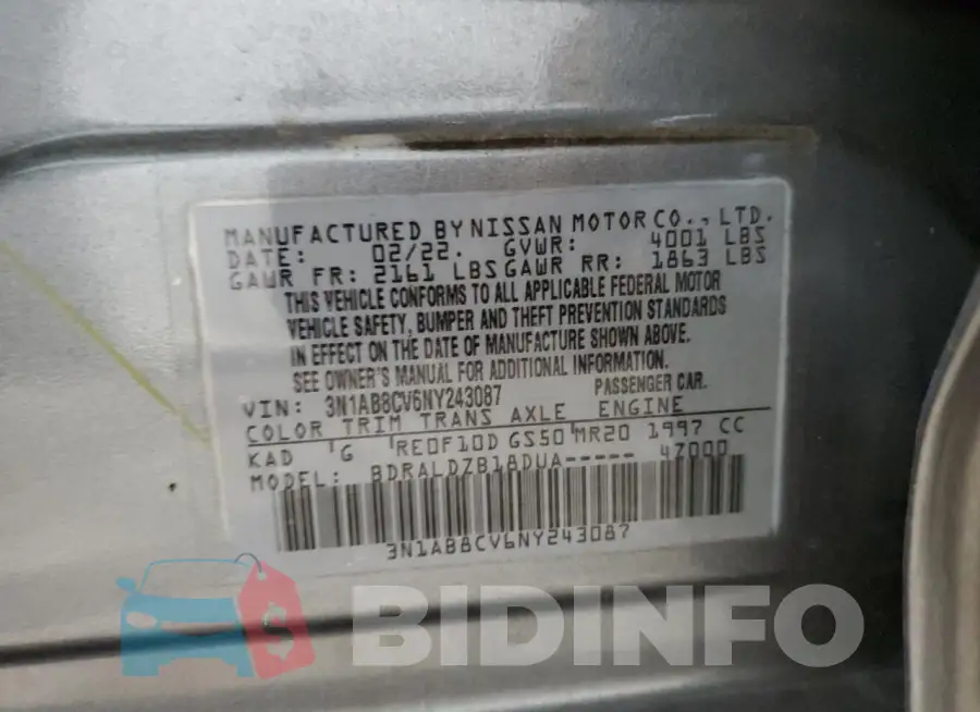 3N1AB8CV6NY243087 Photo# 13