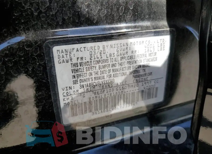 3N1AB8CV8LY233349 Photo# 12