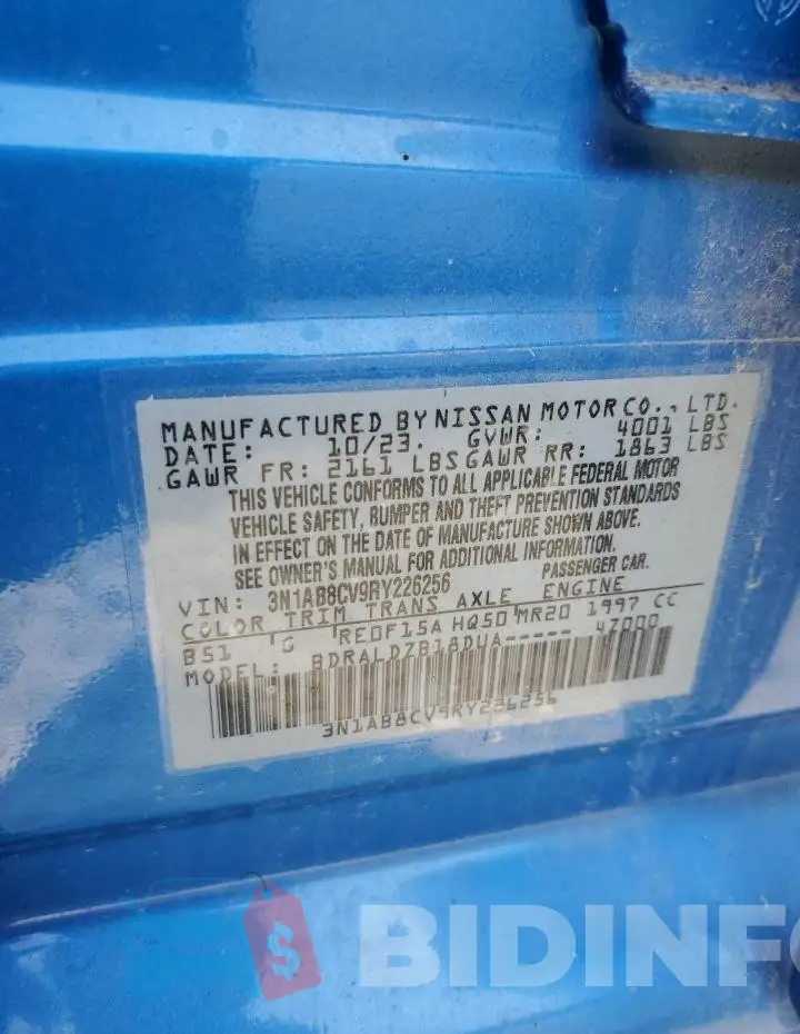 3N1AB8CV9RY226256 Photo# 12