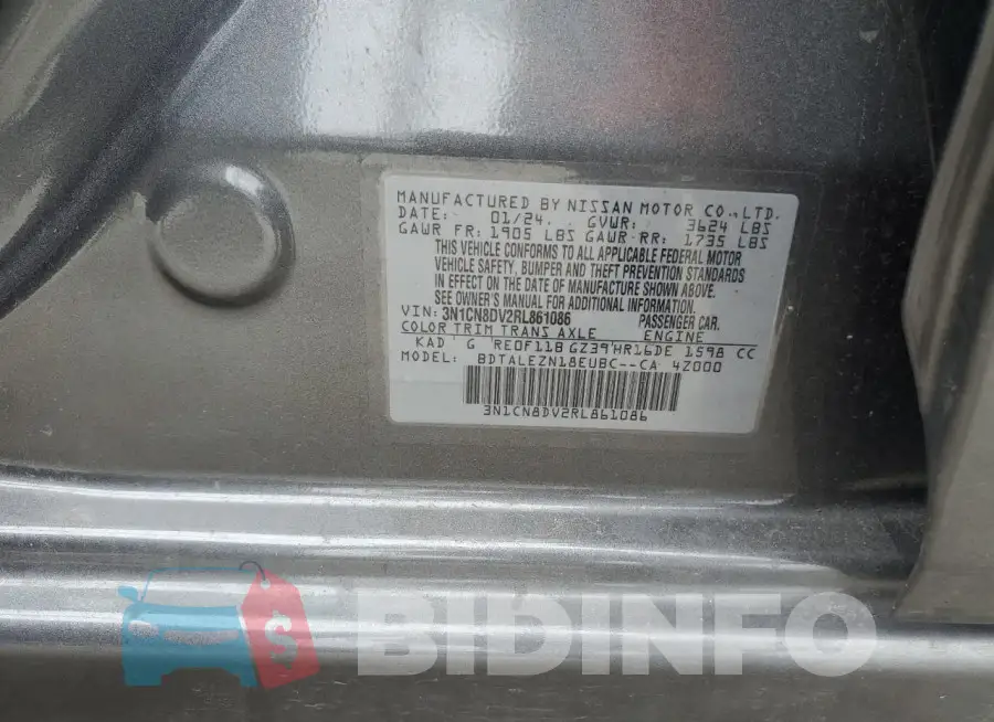 3N1CN8DV2RL861086 Photo# 13