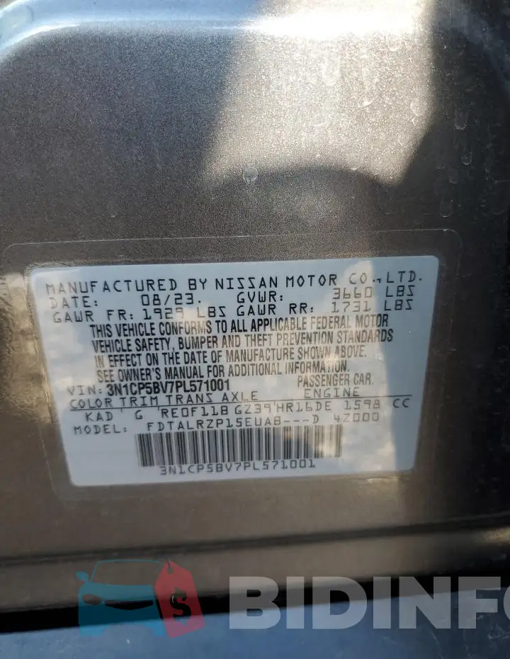 3N1CP5BV7PL571001 Photo# 13