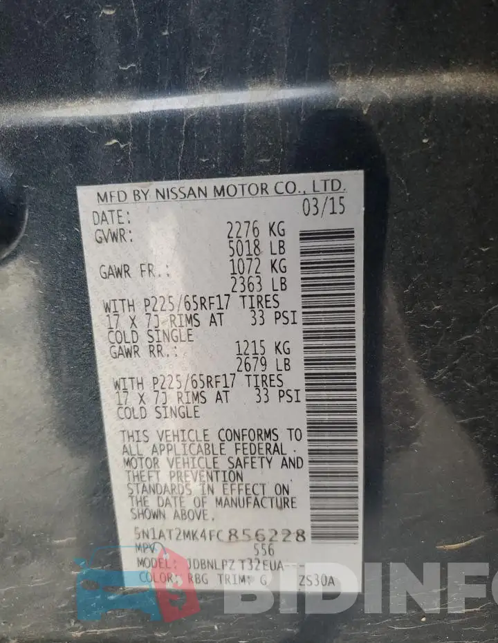 5N1AT2MK4FC856228 Photo# 13