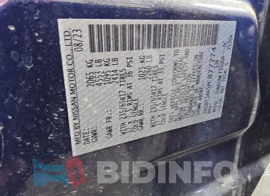 5N1BT3AA5PC877774 Photo# 13