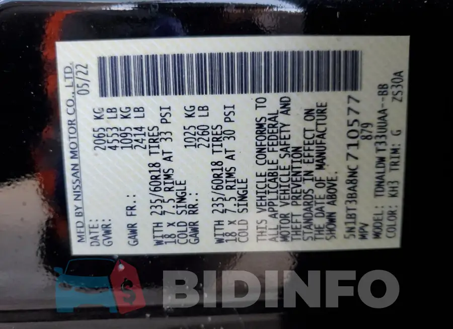 5N1BT3BA8NC710577 Photo# 14