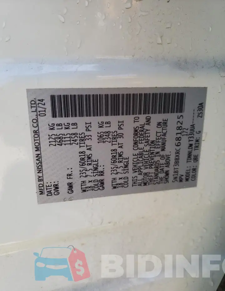 5N1BT3BBXRC681825 Photo# 14