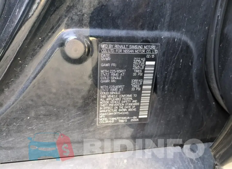 KNMAT2MV3FP540245 Photo# 12