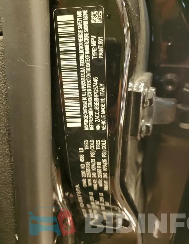 ZACCJBBB8HPG57445 Photo# 13