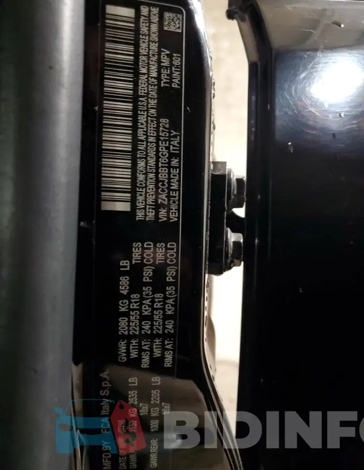 ZACCJBBT6GPE15728 Photo# 12