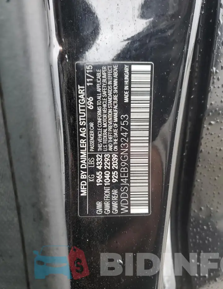 WDDSJ4EB9GN324753 Photo# 12