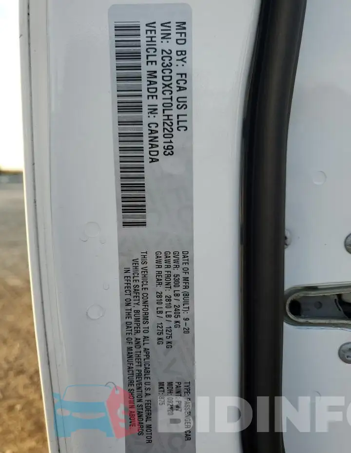 2C3CDXCT0LH220193 Photo# 13