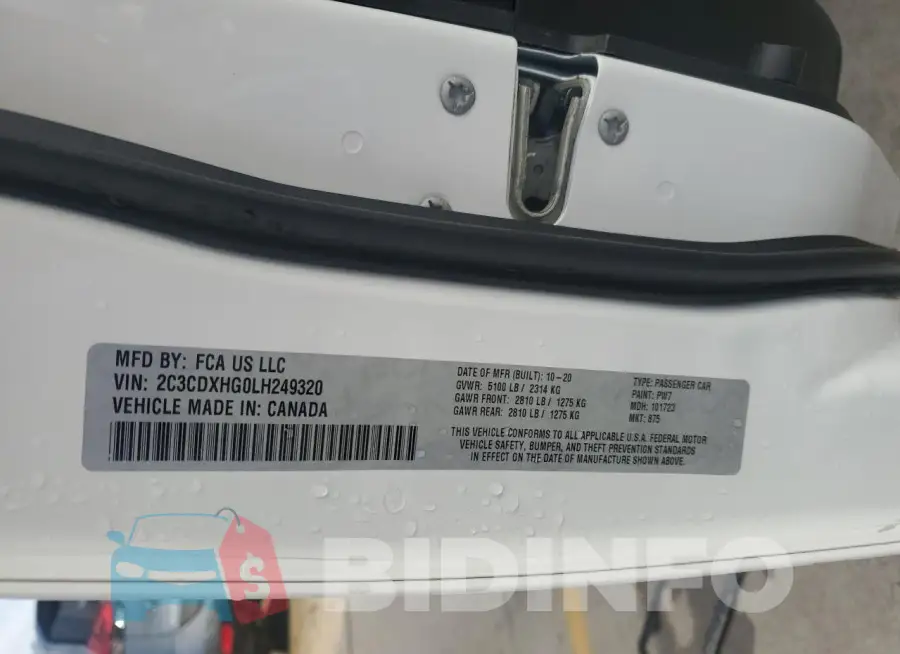 2C3CDXHG0LH249320 Photo# 13