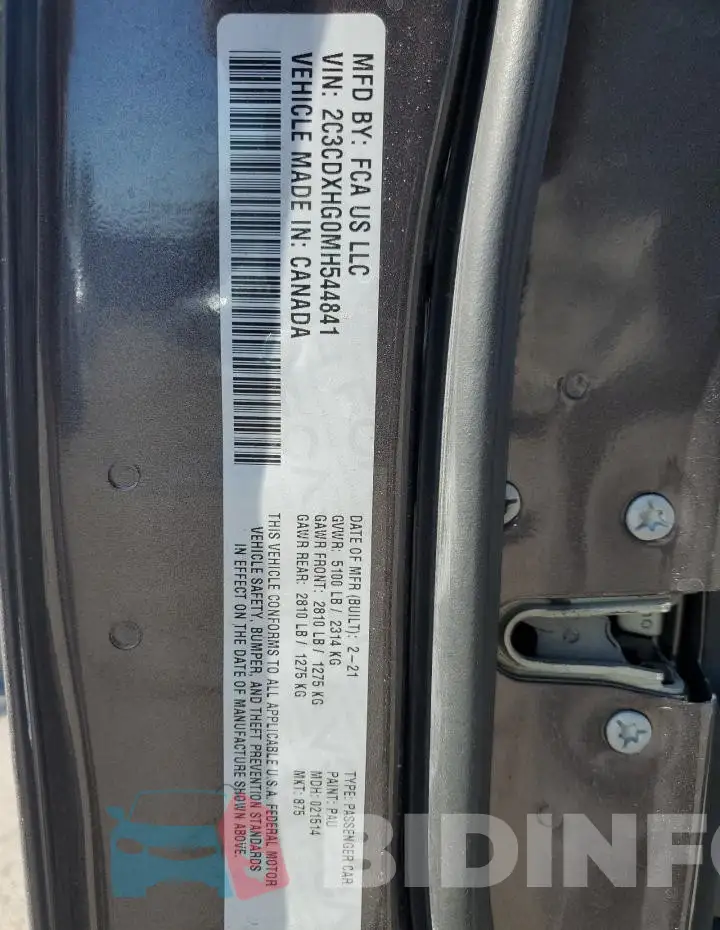 2C3CDXHG0MH544841 Photo# 12