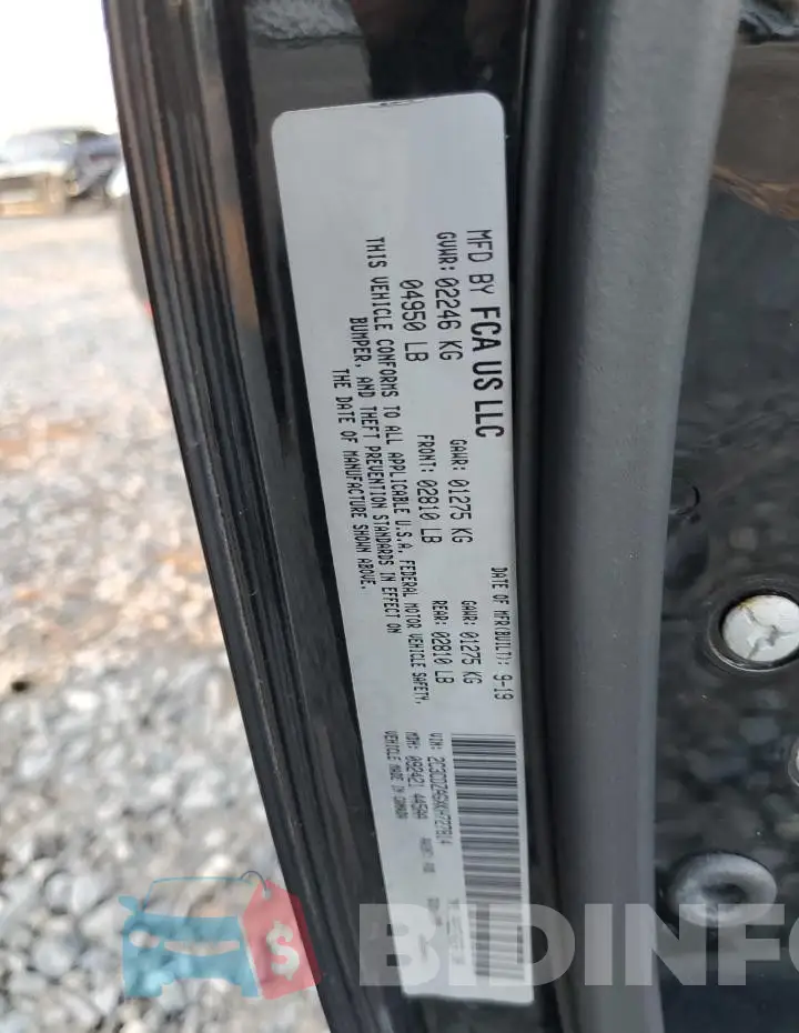 2C3CDZAGXKH727814 Photo# 12