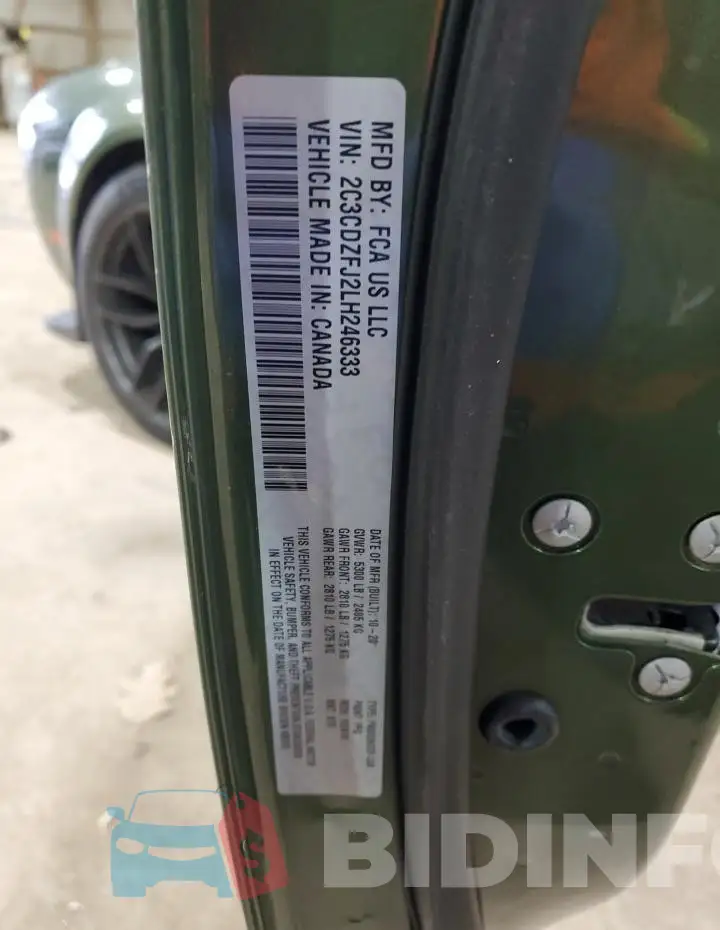 2C3CDZFJ2LH246333 Photo# 12