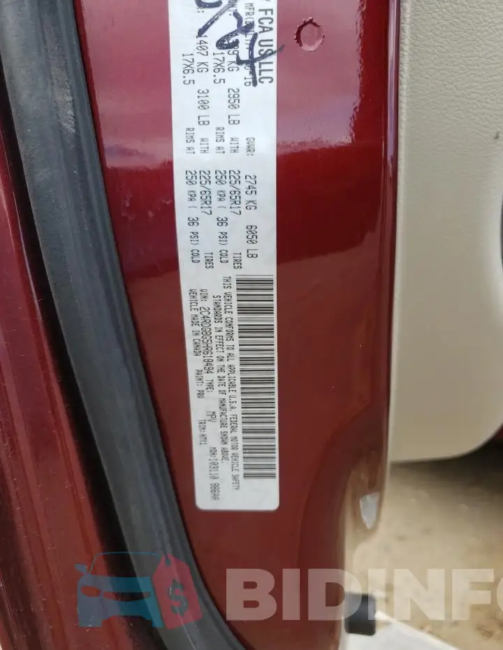 2C4RDGBG5HR618494 Photo# 13