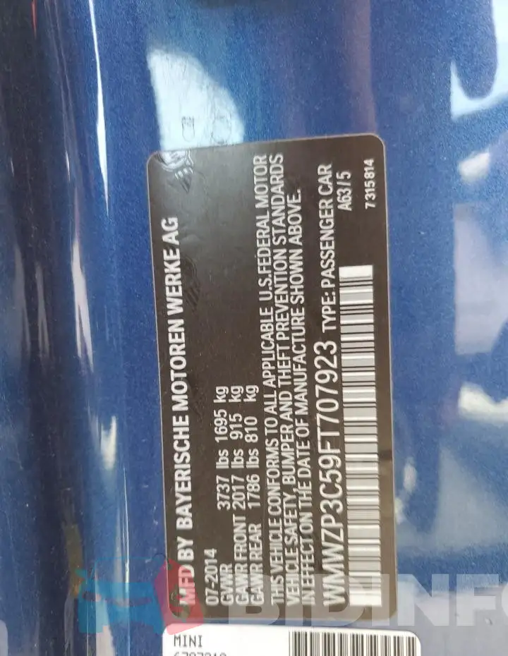 WMWZP3C59FT707923 Photo# 12