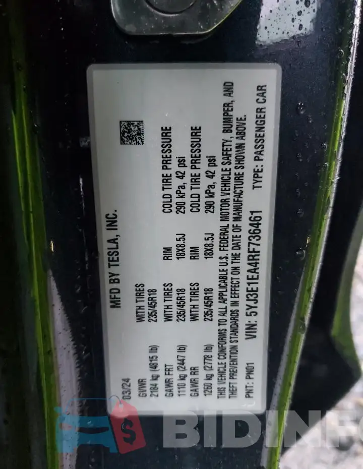 5YJ3E1EA4RF736461 Photo# 12