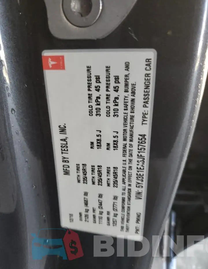 5YJ3E1EA6JF157654 Photo# 12