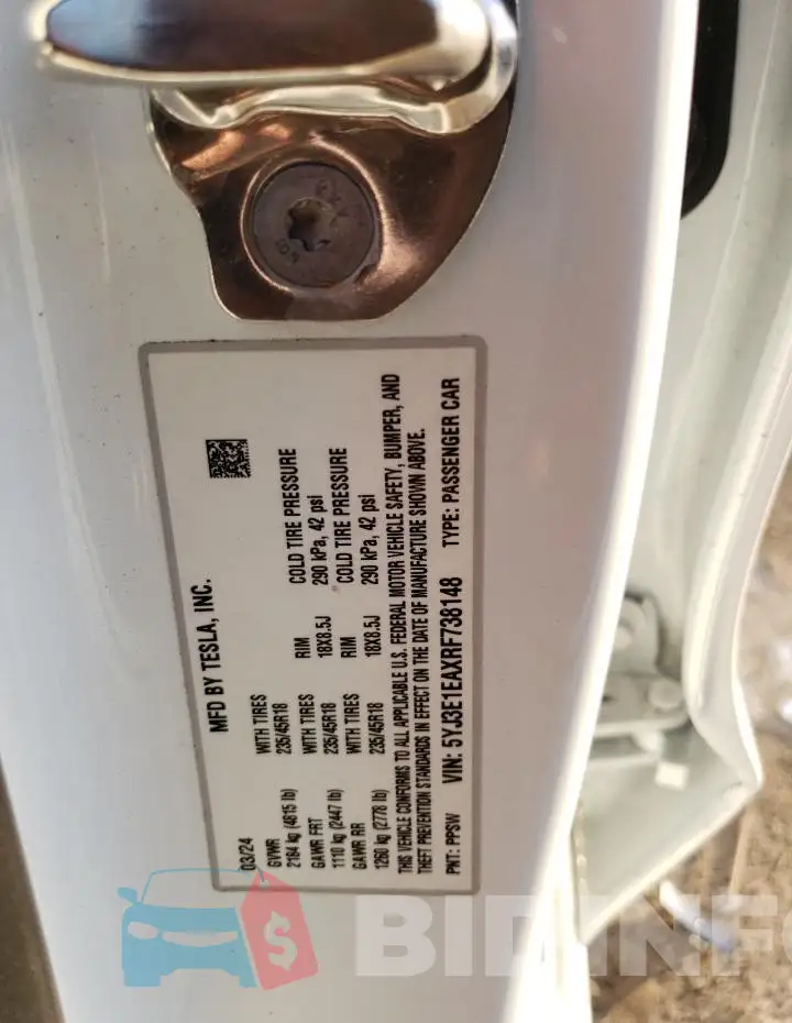 5YJ3E1EAXRF738148 Photo# 13