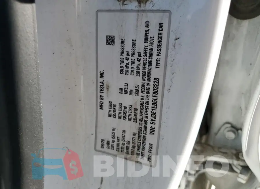5YJ3E1EB5LF803228 Photo# 12
