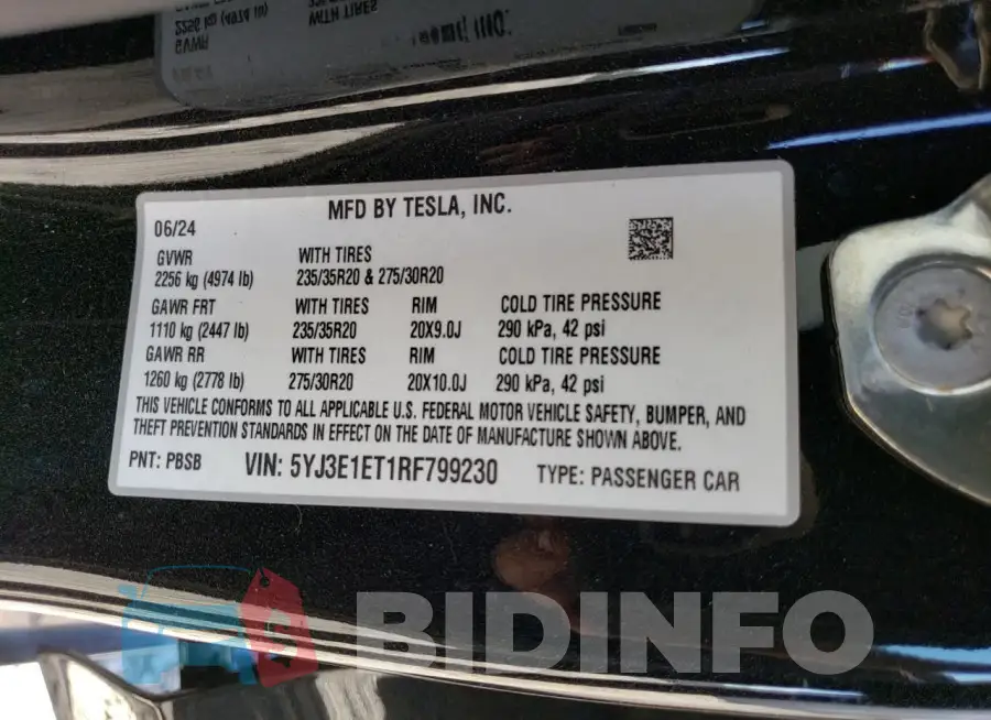 5YJ3E1ET1RF799230 Photo# 12