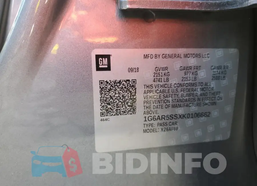 1G6AR5SSXK0106662 Photo# 12