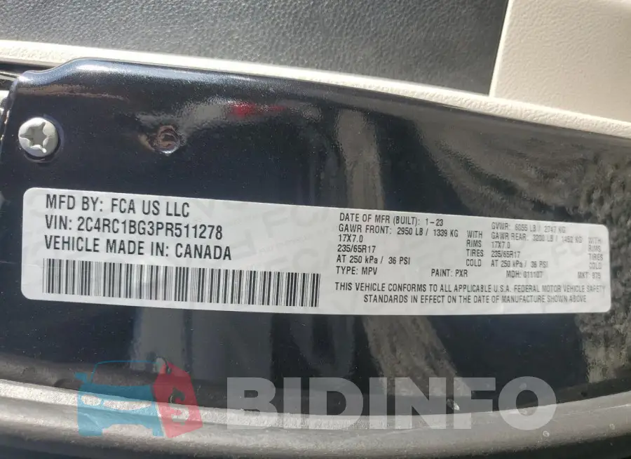 2C4RC1BG3PR511278 Photo# 14