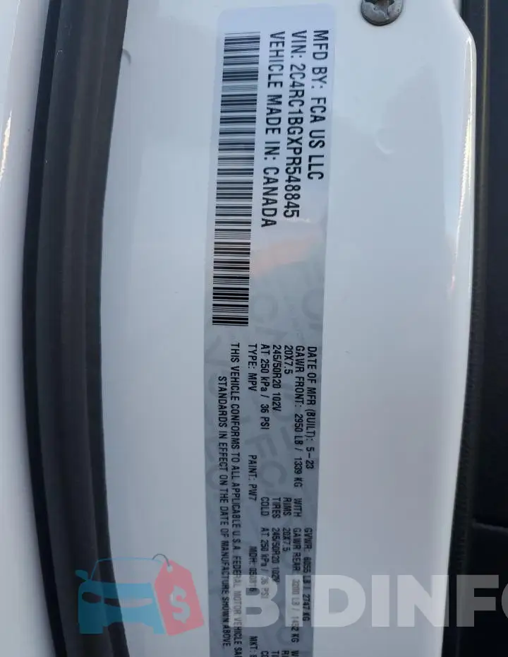 2C4RC1BGXPR548845 Photo# 13