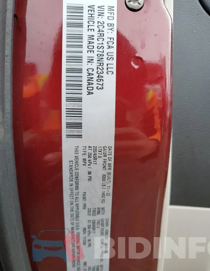 2C4RC1S78NR234673 Photo# 14