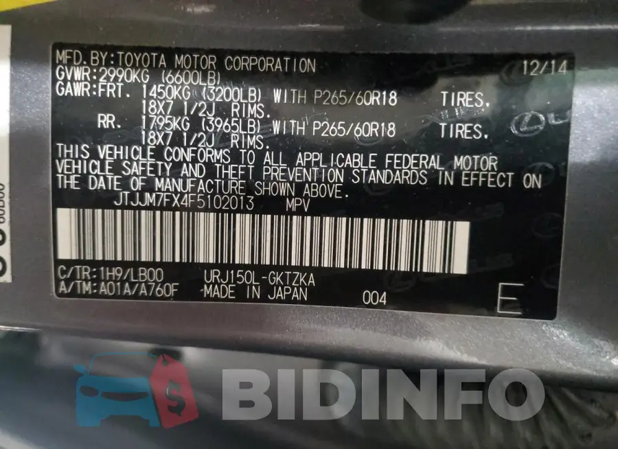 JTJJM7FX4F5102013 Photo# 13