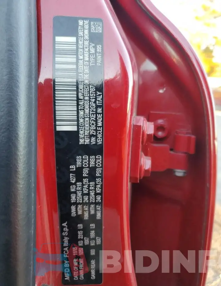 ZFBCFXET2GP415767 Photo# 12