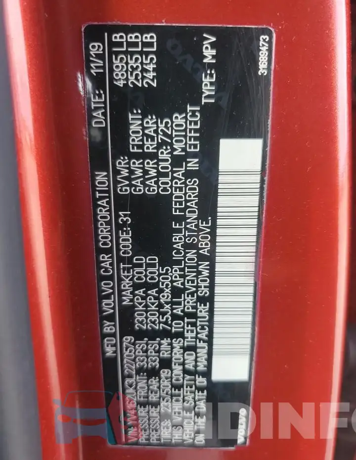 YV4162UK3L2270579 Photo# 13