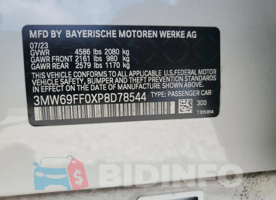 3MW69FF0XP8D78544 Photo# 13