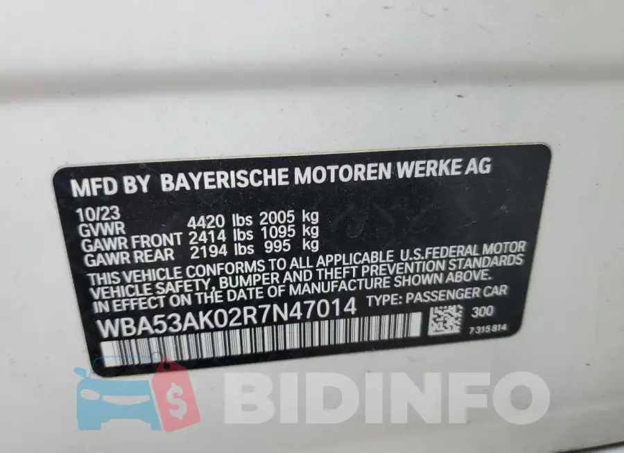 WBA53AK02R7N47014 Photo# 12