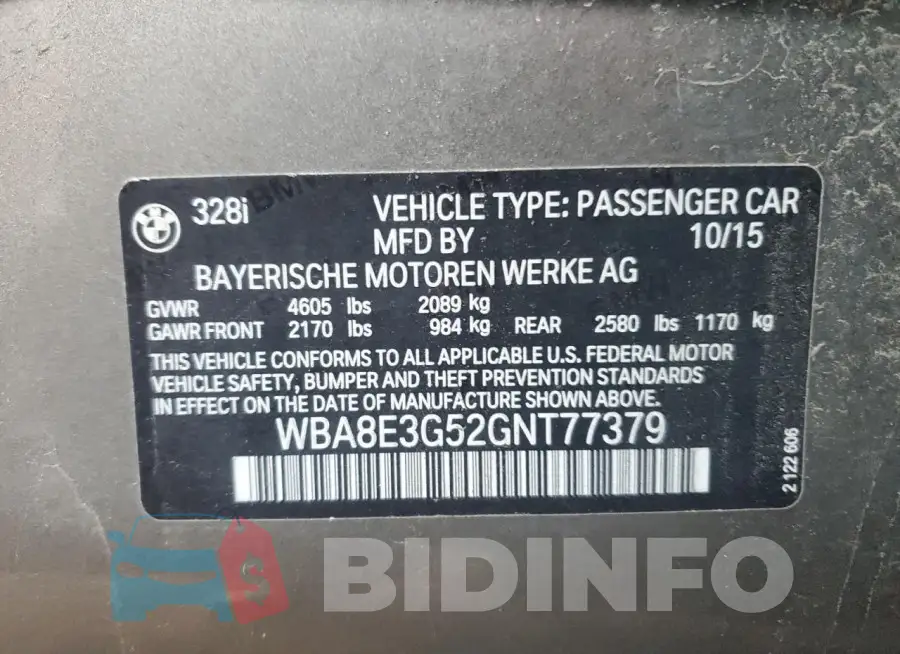 WBA8E3G52GNT77379 Photo# 13