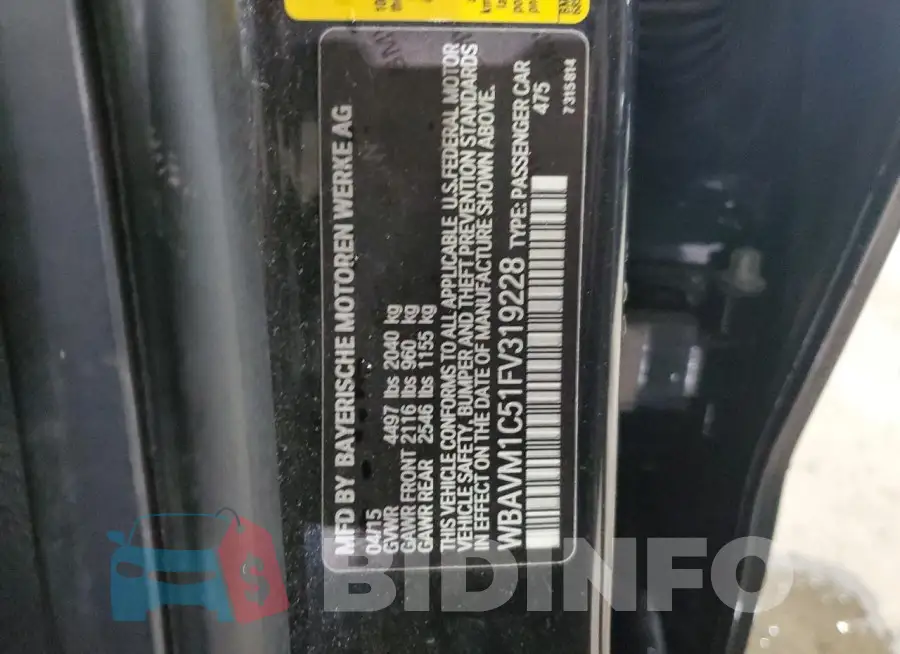 WBAVM1C51FV319228 Photo# 13