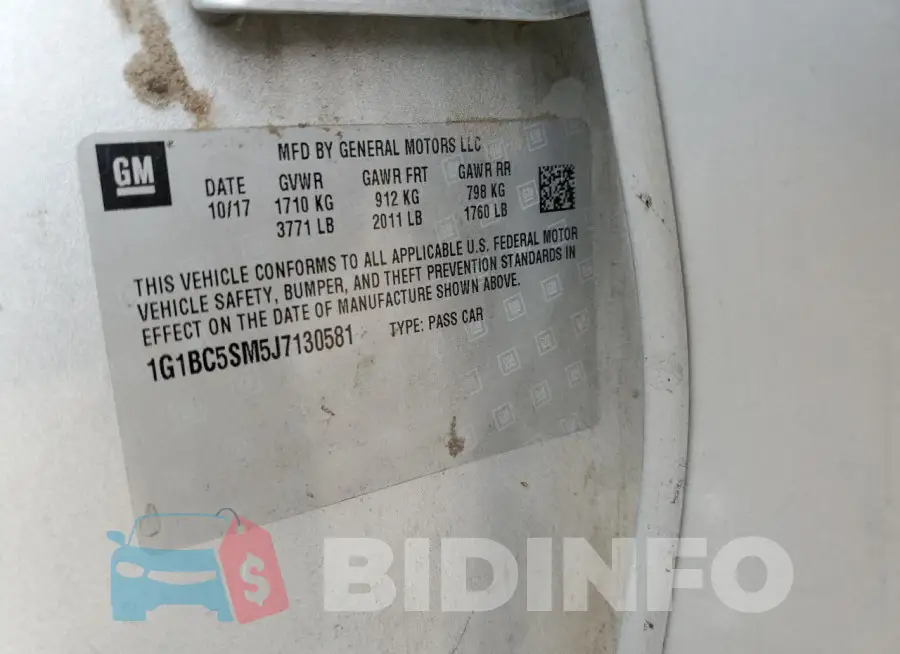 1G1BC5SM5J7130581 Photo# 13