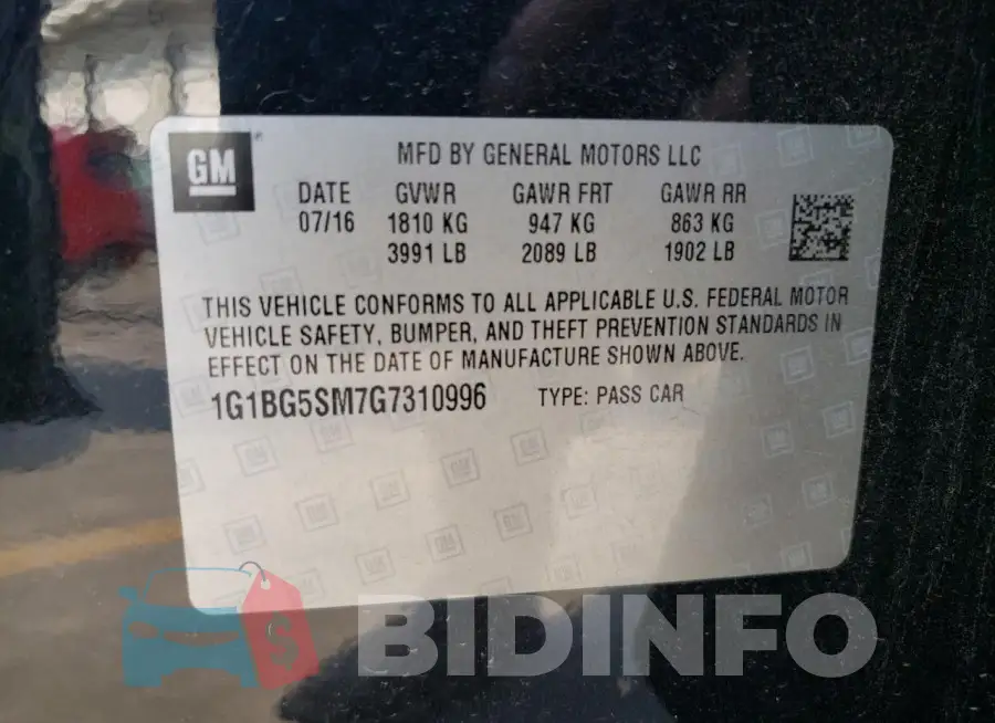 1G1BG5SM7G7310996 Photo# 12