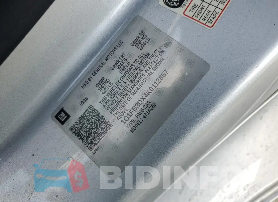 1G1FB3DX4K0112857 Photo# 12