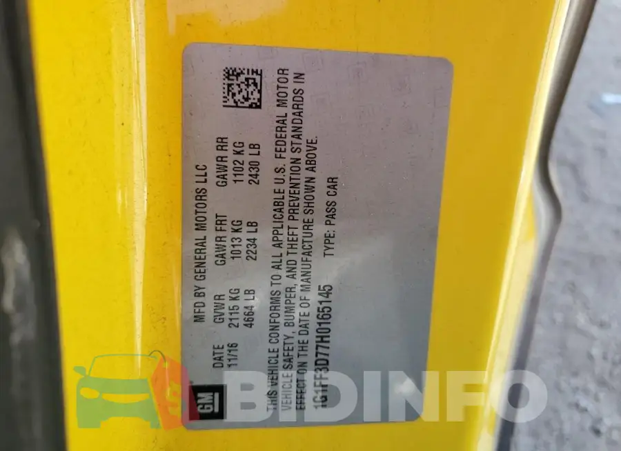 1G1FF3D77H0165145 Photo# 12