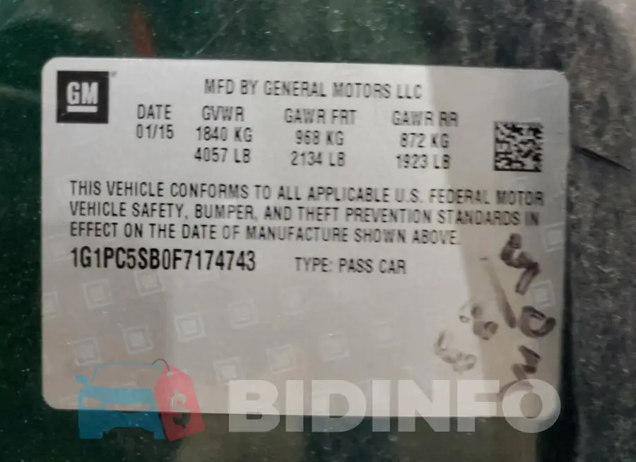1G1PC5SB0F7174743 Photo# 13
