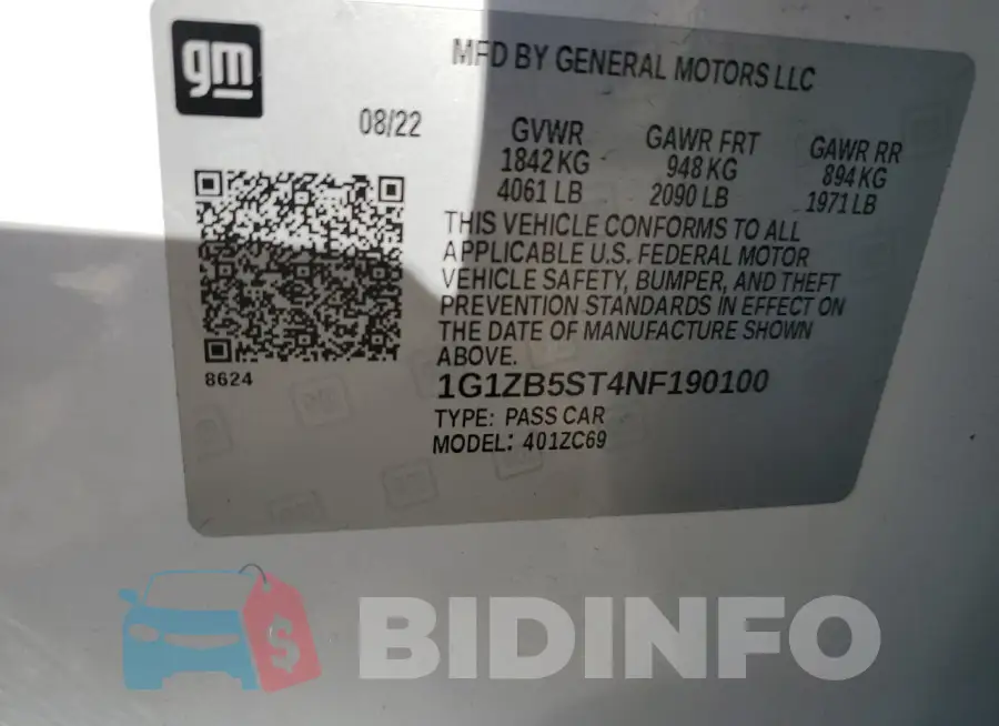 1G1ZB5ST4NF190100 Photo# 13