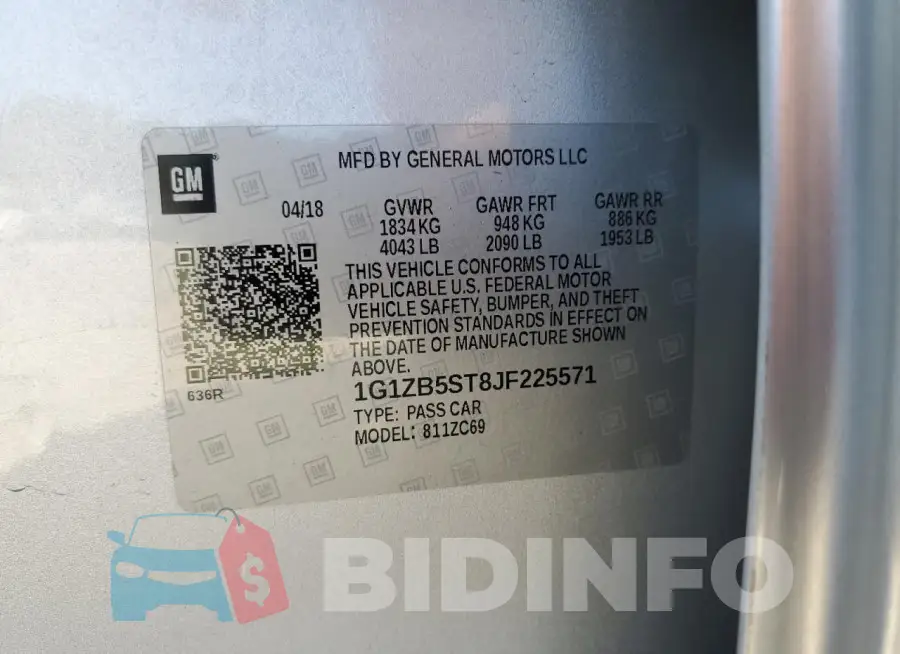 1G1ZB5ST8JF225571 Photo# 13