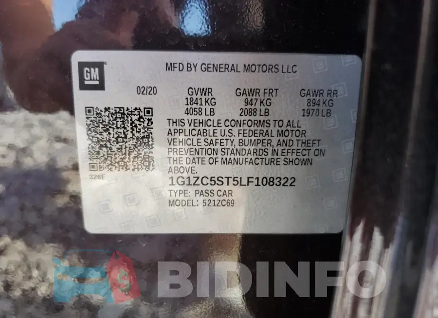 1G1ZC5ST5LF108322 Photo# 12