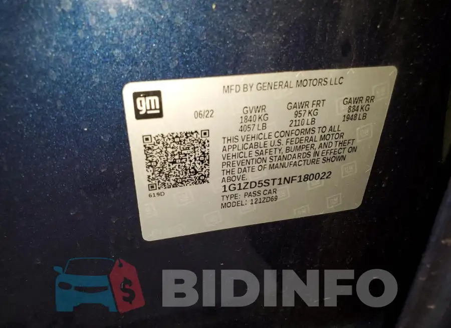 1G1ZD5ST1NF180022 Photo# 12
