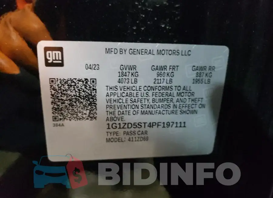 1G1ZD5ST4PF197111 Photo# 13