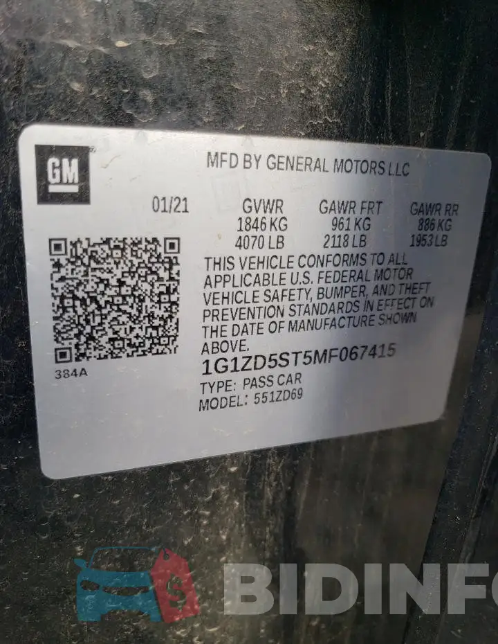 1G1ZD5ST5MF067415 Photo# 13