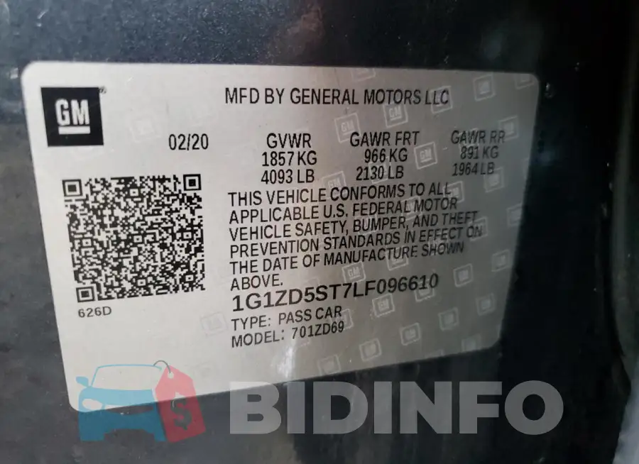 1G1ZD5ST7LF096610 Photo# 12