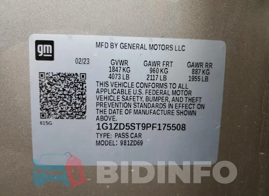 1G1ZD5ST9PF175508 Photo# 12